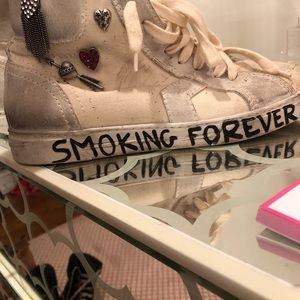 Distressed YSL sneaker